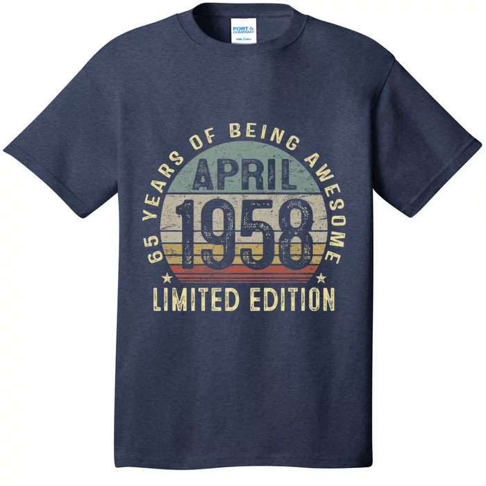 Born April 1958 65th Birthday Present Gift Made in 1958 65 Years Old T-Shirt