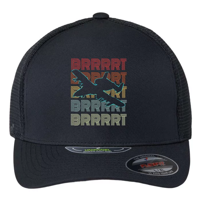 Brrrrt A 10 Warthog Vintage Retro Style Flexfit Unipanel Trucker Cap