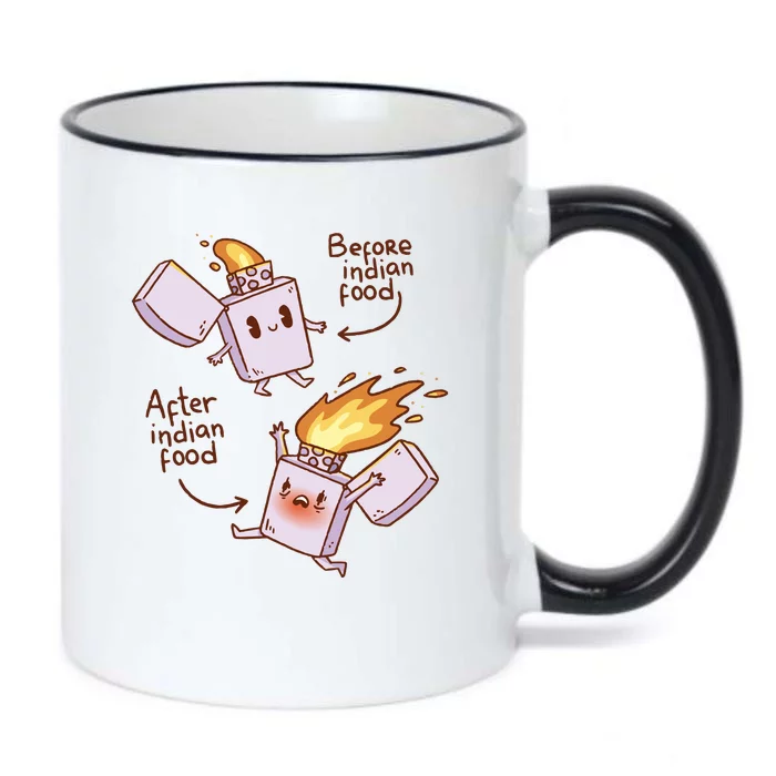 Before And After Indian Food Funny Black Color Changing Mug