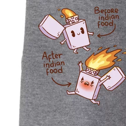 Before And After Indian Food Funny Doggie 3-End Fleece Hoodie