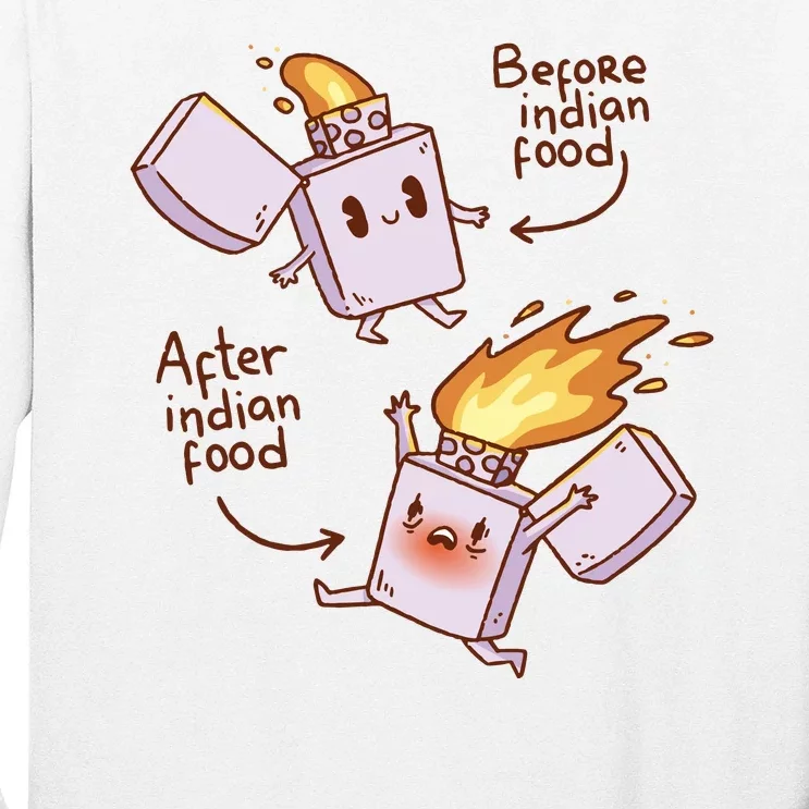 Before And After Indian Food Funny Long Sleeve Shirt