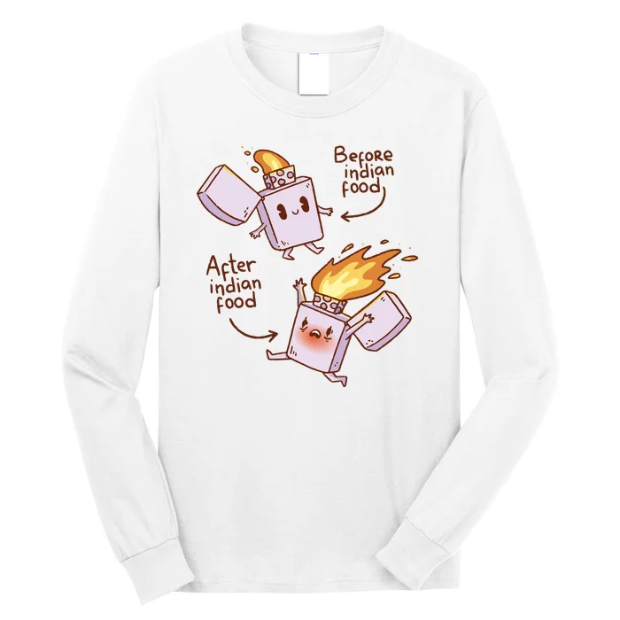 Before And After Indian Food Funny Long Sleeve Shirt