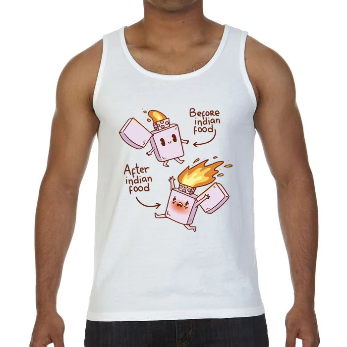 Before And After Indian Food Funny Comfort Colors® Tank Top