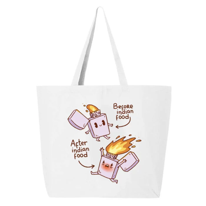 Before And After Indian Food Funny 25L Jumbo Tote