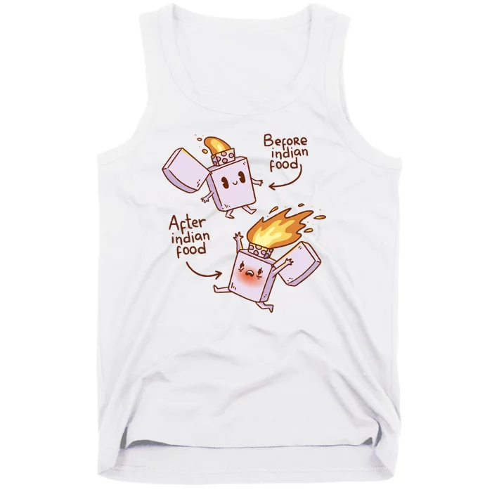 Before And After Indian Food Funny Tank Top