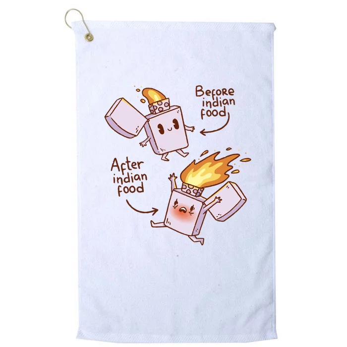 Before And After Indian Food Funny Platinum Collection Golf Towel