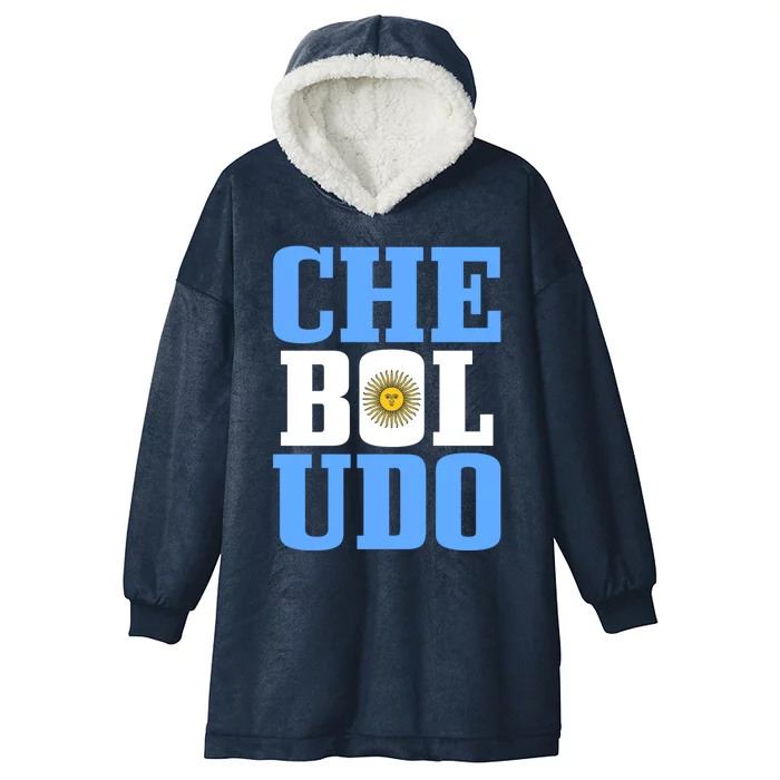 Boludo Argentina Argentinian Flag Pride Roots Funny Gift Hooded Wearable Blanket