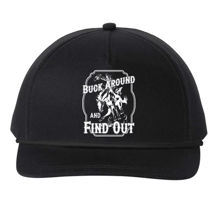 Buck Around And Find Out Snapback Five-Panel Rope Hat