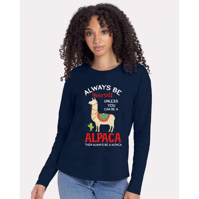 Be A Alpaca - Alpacas Llama Lama Womens Cotton Relaxed Long Sleeve T-Shirt