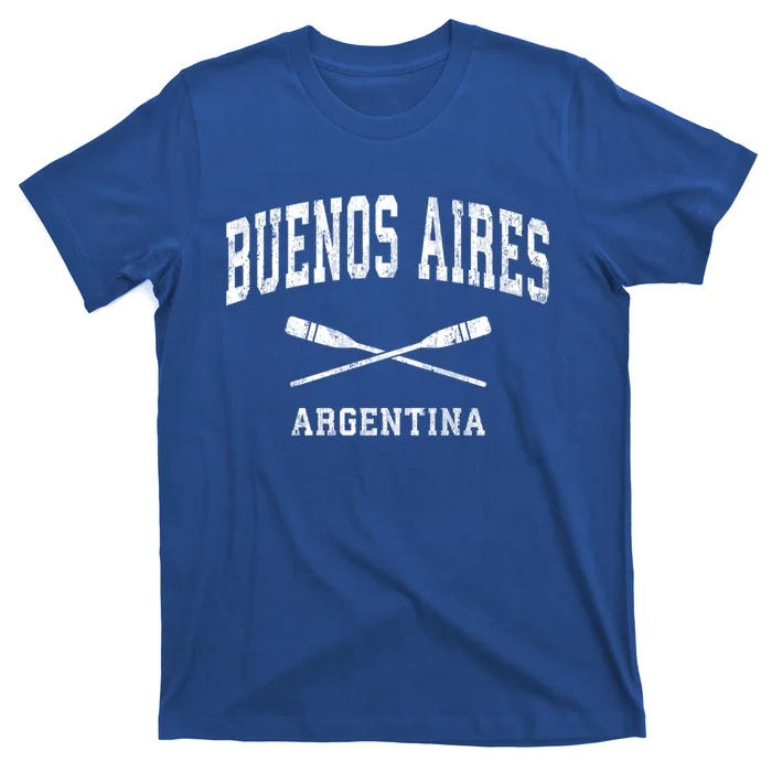 Buenos Aires Argentina Vintage Nautical Paddles Sports Oars Gift T-Shirt