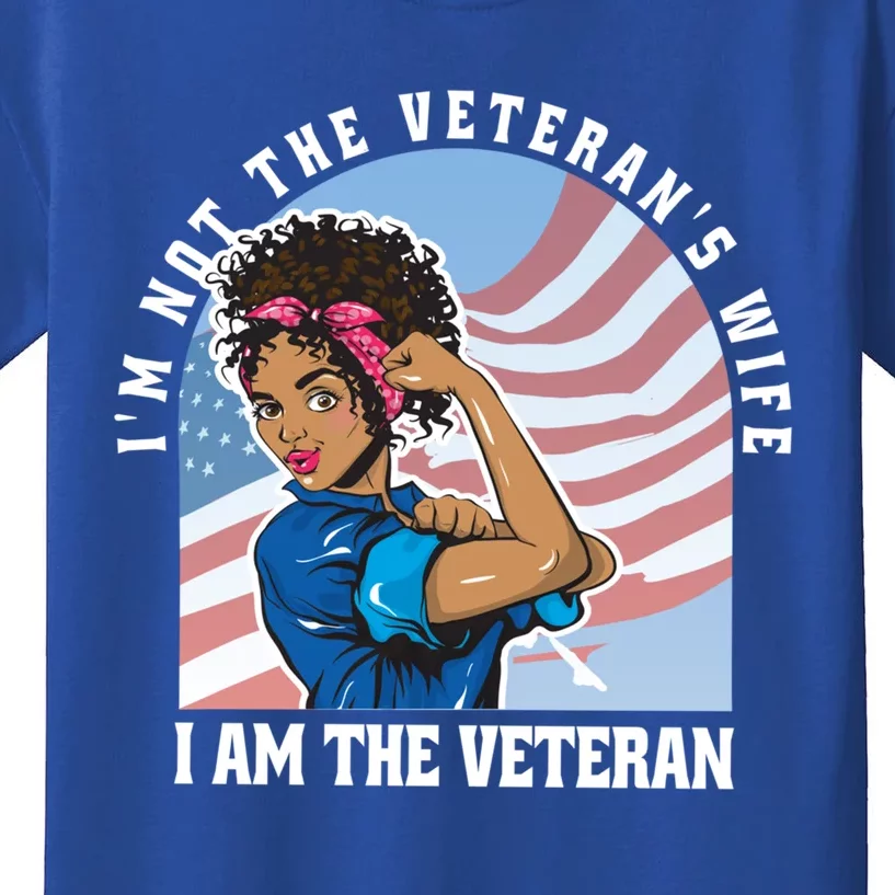 Black African American Veteran VeteranS Day Quote Gift Kids T-Shirt