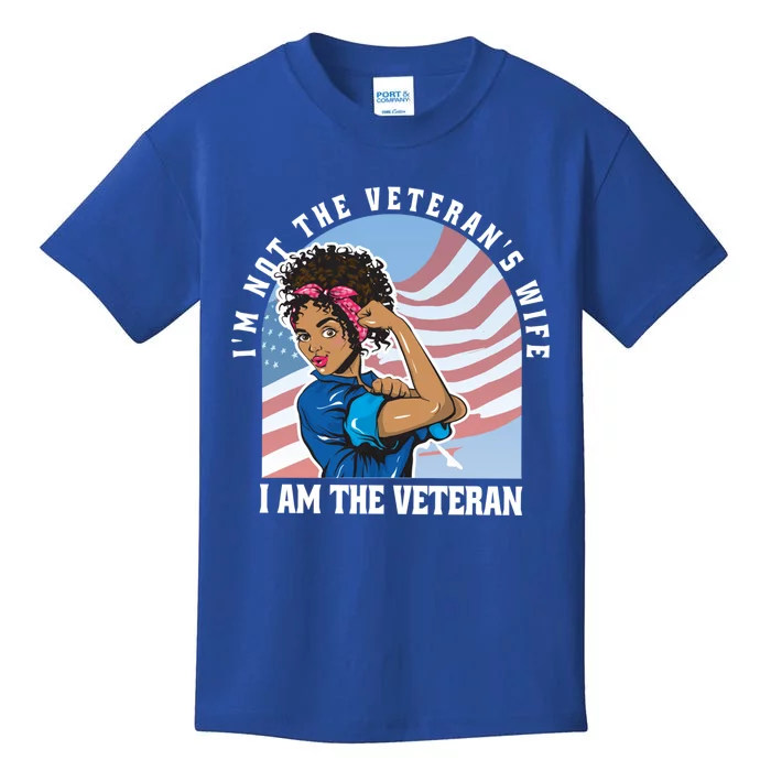 Black African American Veteran VeteranS Day Quote Gift Kids T-Shirt