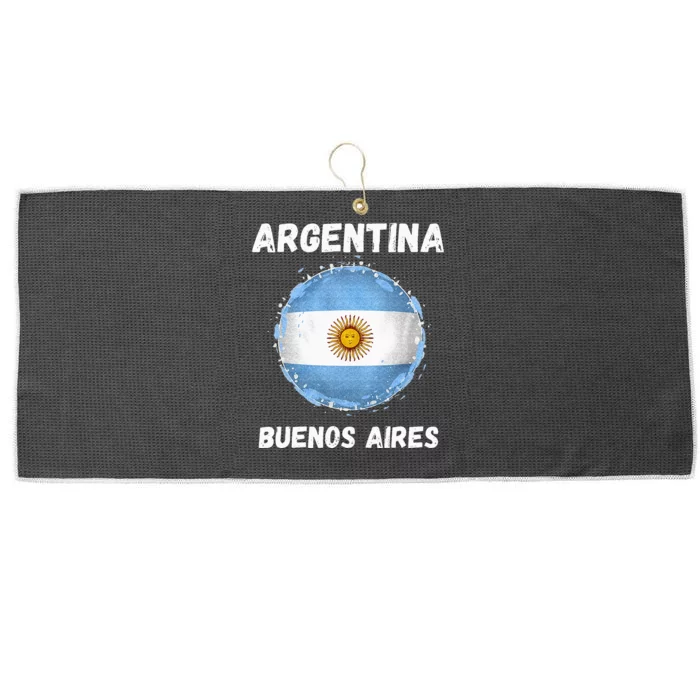 Buenos Aires Argentina Vintage Sport Argentine Flag Souvenir Large Microfiber Waffle Golf Towel