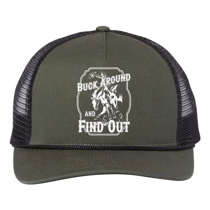 Buck Around And Find Out Retro Rope Trucker Hat Cap