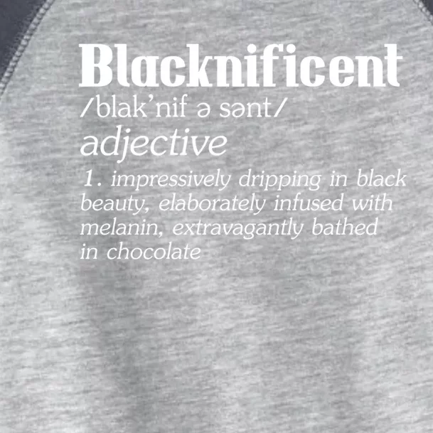 Blacknificent Afro African Pro Black History Gift Toddler Fine Jersey T-Shirt