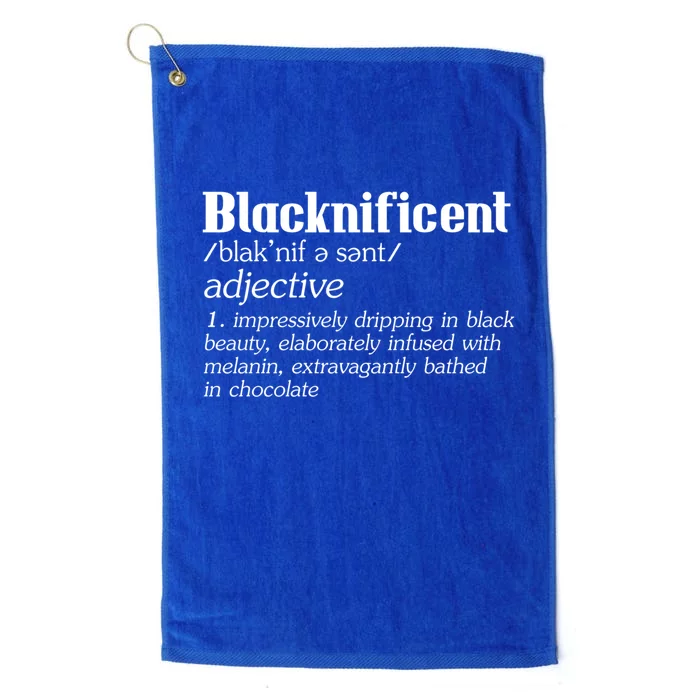 Blacknificent Afro African Pro Black History Gift Platinum Collection Golf Towel