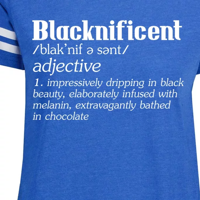 Blacknificent Afro African Pro Black History Gift Enza Ladies Jersey Football T-Shirt