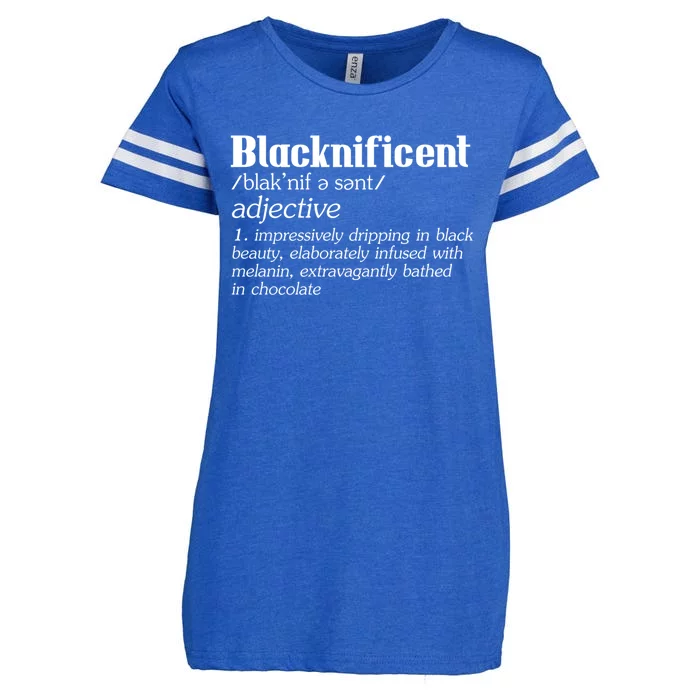 Blacknificent Afro African Pro Black History Gift Enza Ladies Jersey Football T-Shirt