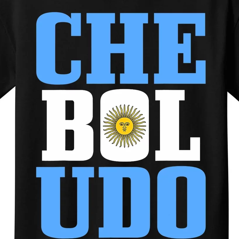 Boludo Argentina Argentinian Flag Pride Roots Funny Kids T-Shirt