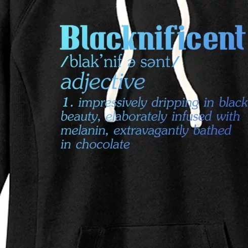 Blacknificent Afro African Pro Black History Gift Women's Fleece Hoodie