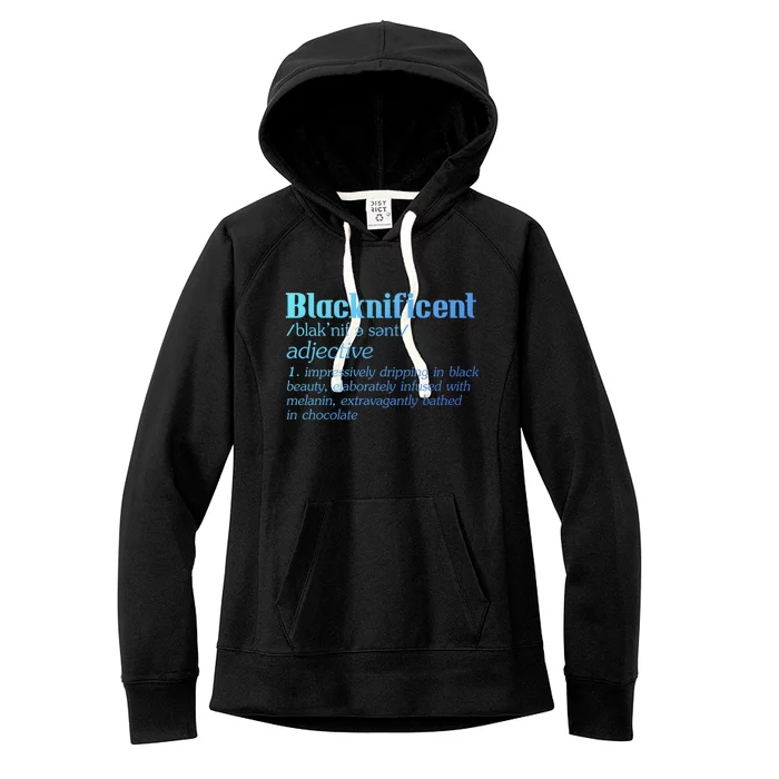 Blacknificent Afro African Pro Black History Gift Women's Fleece Hoodie