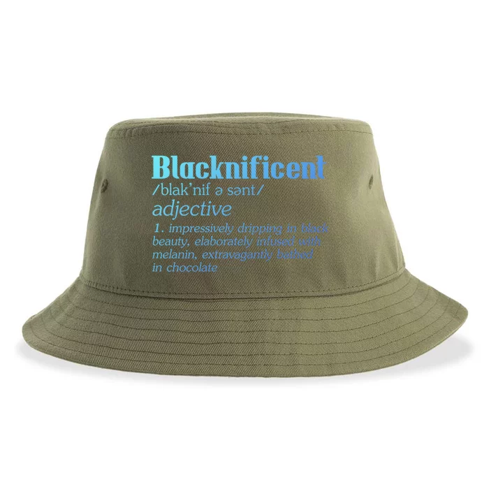 Blacknificent Afro African Pro Black History Gift Sustainable Bucket Hat