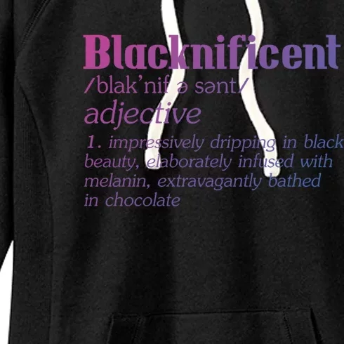 Blacknificent Afro African Pro Black History Gift Women's Fleece Hoodie