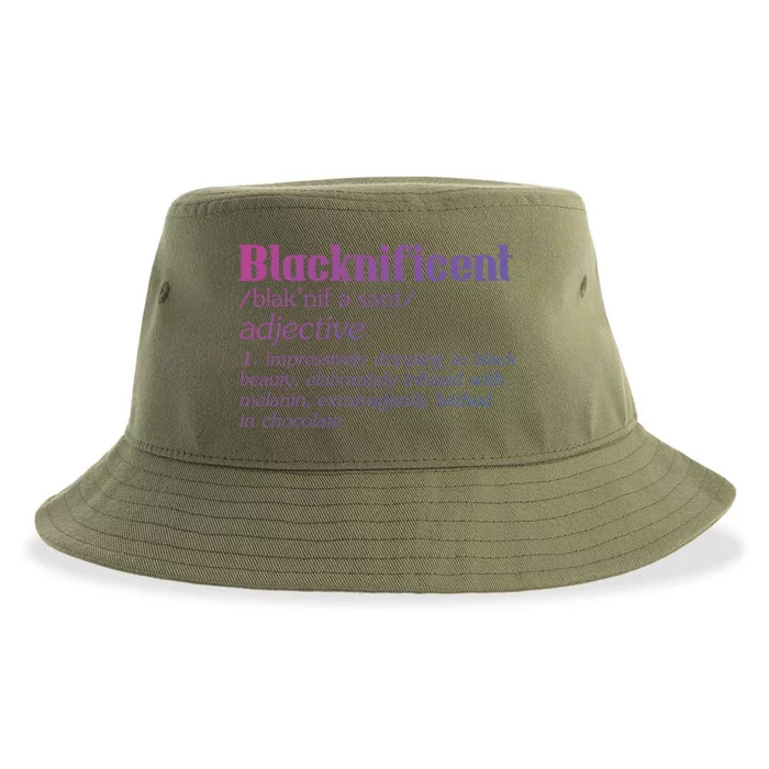 Blacknificent Afro African Pro Black History Gift Sustainable Bucket Hat