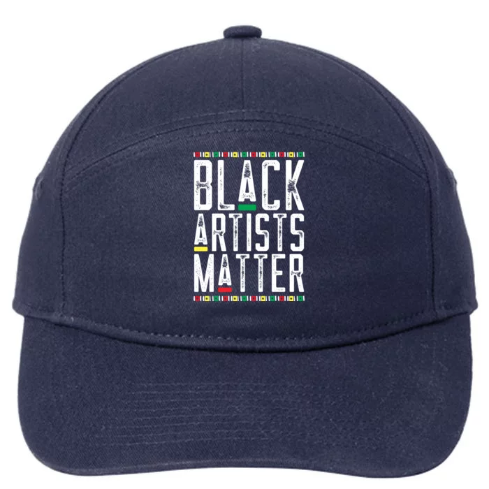 Black Artists African American Lives Matter Gift Black History Meaningful Gift 7-Panel Snapback Hat