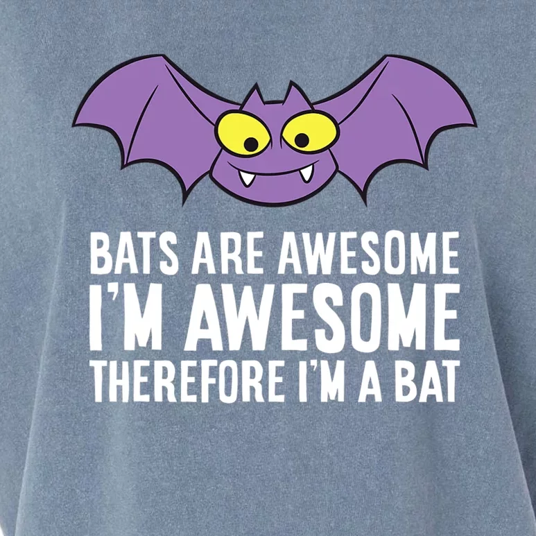 Bats Are Awesome Im Awesome Therefore Im A Bat Garment-Dyed Women's Muscle Tee