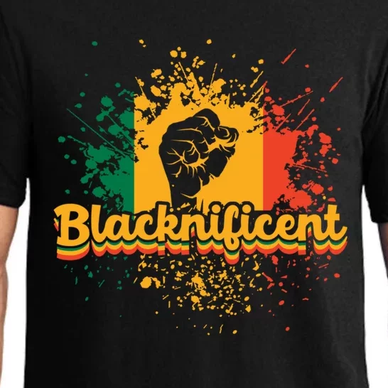 Blacknificent African Americans Black Fist Black History Gift Pajama Set