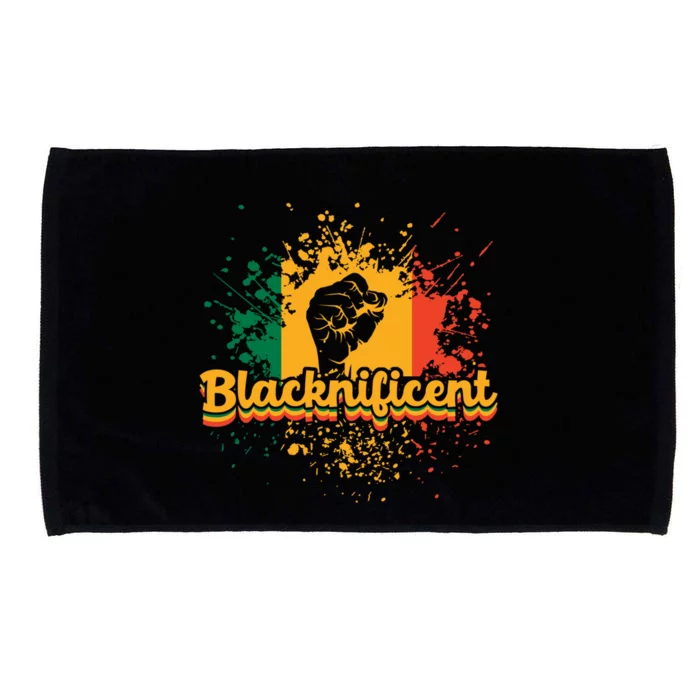 Blacknificent African Americans Black Fist Black History Gift Microfiber Hand Towel