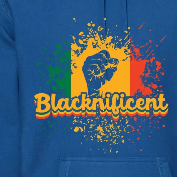 Blacknificent African Americans Black Fist Black History Gift Premium Hoodie