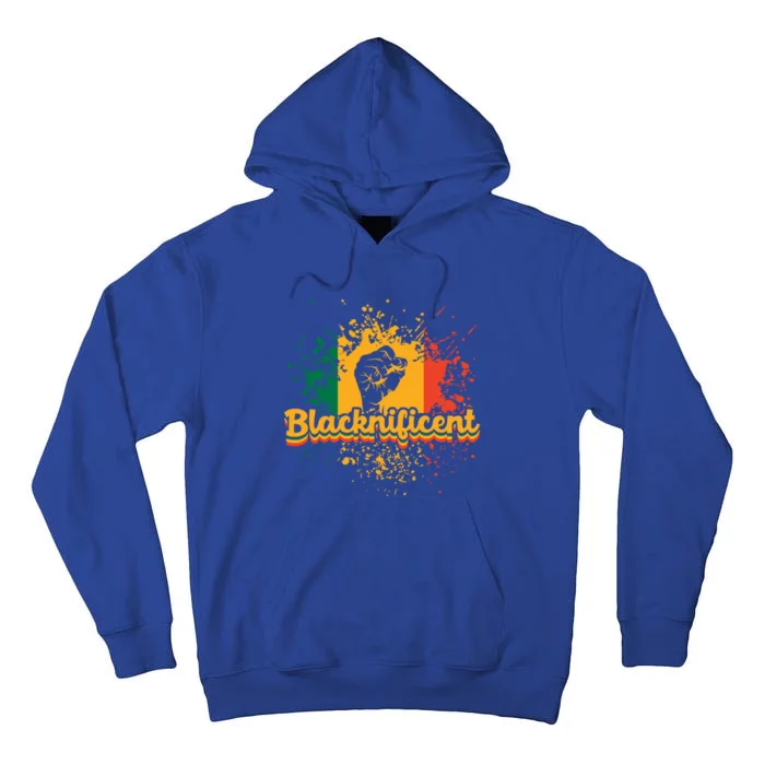 Blacknificent African Americans Black Fist Black History Gift Tall Hoodie