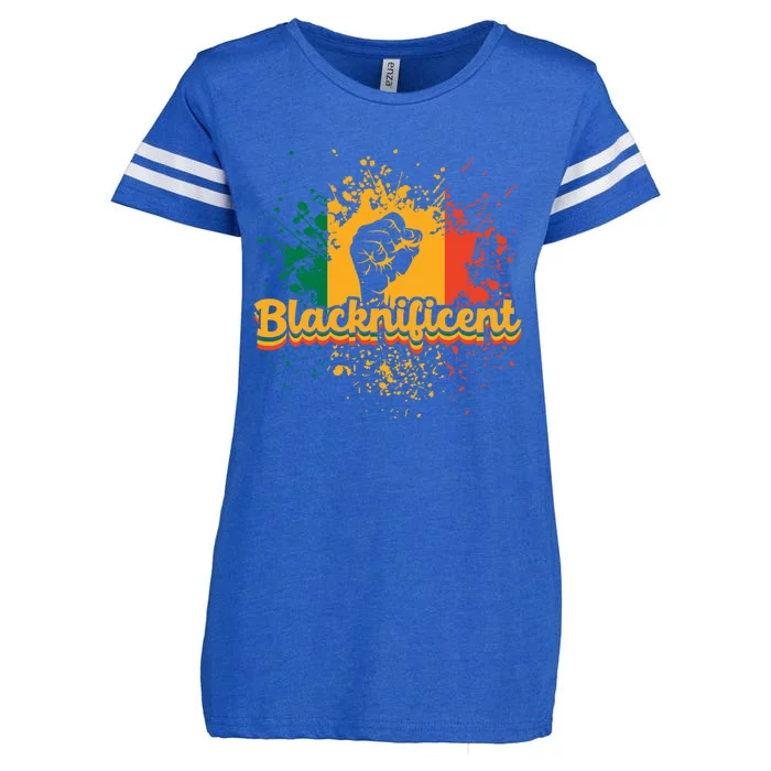 Blacknificent African Americans Black Fist Black History Gift Enza Ladies Jersey Football T-Shirt