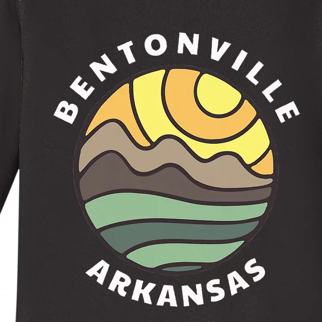 Bentonville Arkansas Ar Mountain Vacation Souvenir Baby Long Sleeve Bodysuit