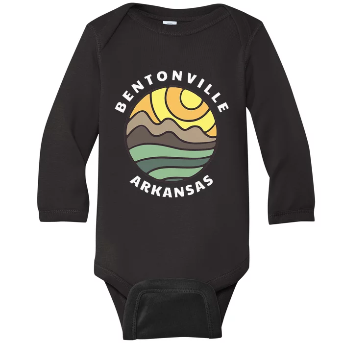 Bentonville Arkansas Ar Mountain Vacation Souvenir Baby Long Sleeve Bodysuit