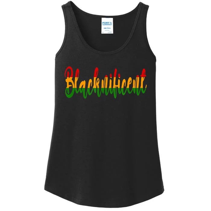 Blacknificent African American Heritage Black History Month Ladies Essential Tank