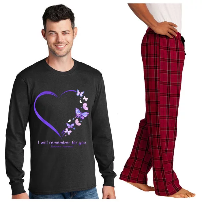 Butterfly Alzheimers Awareness Support Alzheimers Long Sleeve Pajama Set