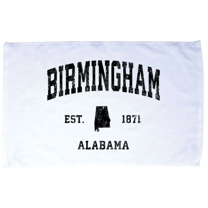 Birmingham Alabama Al Vintage Athletic Black Sports Microfiber Hand Towel