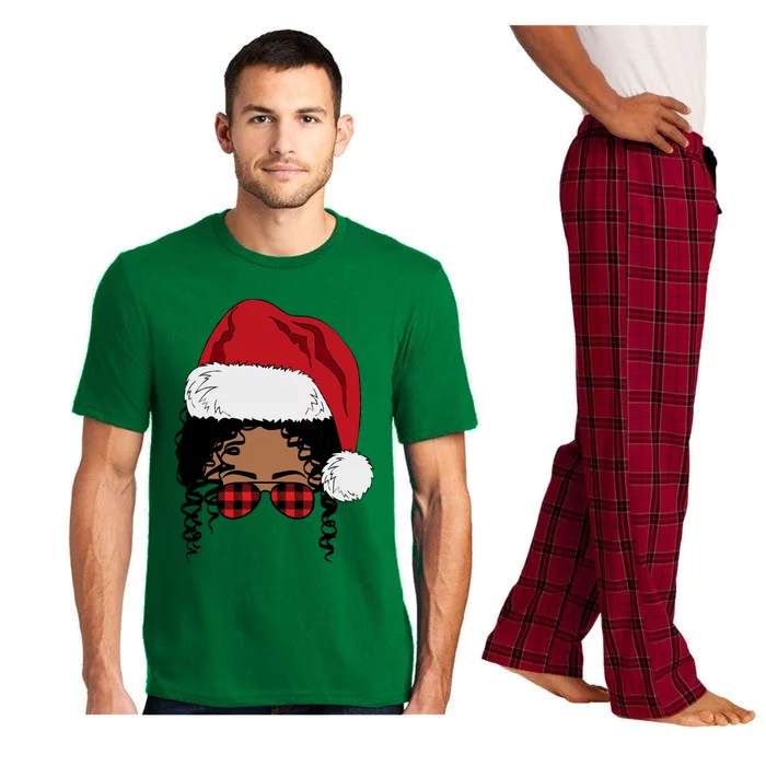 Black African American Santa Afro Christmas Melanin Buffalo Cool Gift Pajama Set