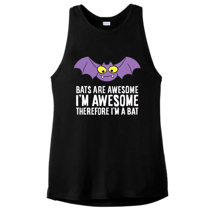 Bats Are Awesome I'm Awesome Therefore I'm a Bat Ladies Tri-Blend Wicking Tank