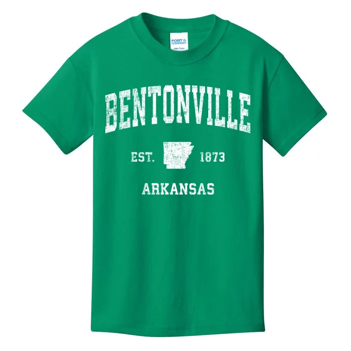 Bentonville Arkansas Ar Vintage Sports Kids T-Shirt