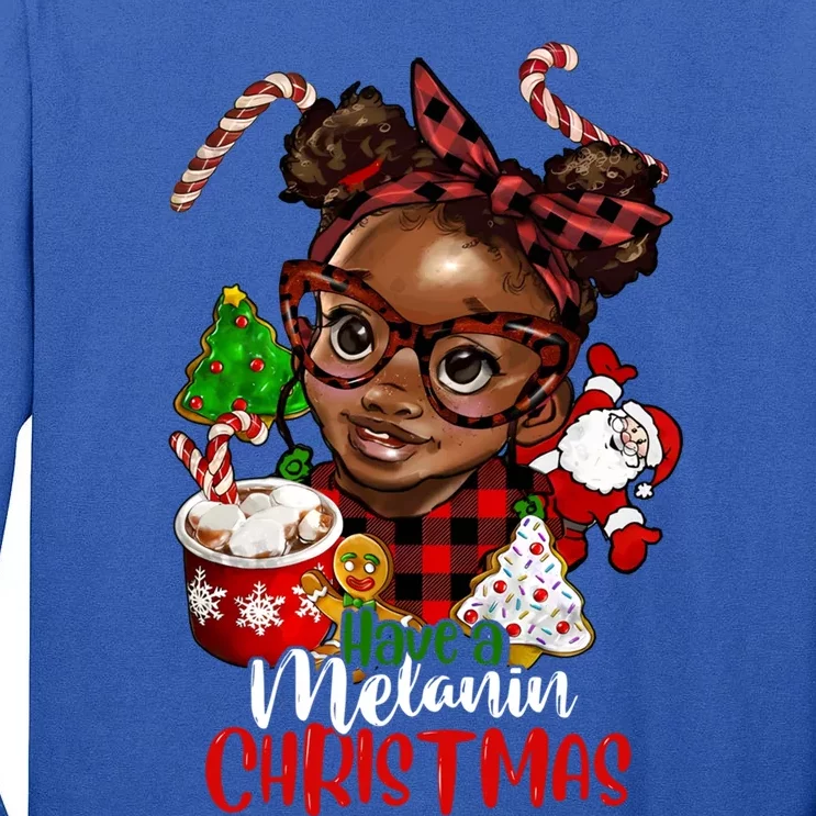 Black African American Melanin Christmas Gift Tall Long Sleeve T-Shirt