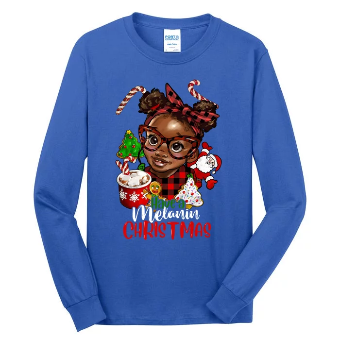 Black African American Melanin Christmas Gift Tall Long Sleeve T-Shirt