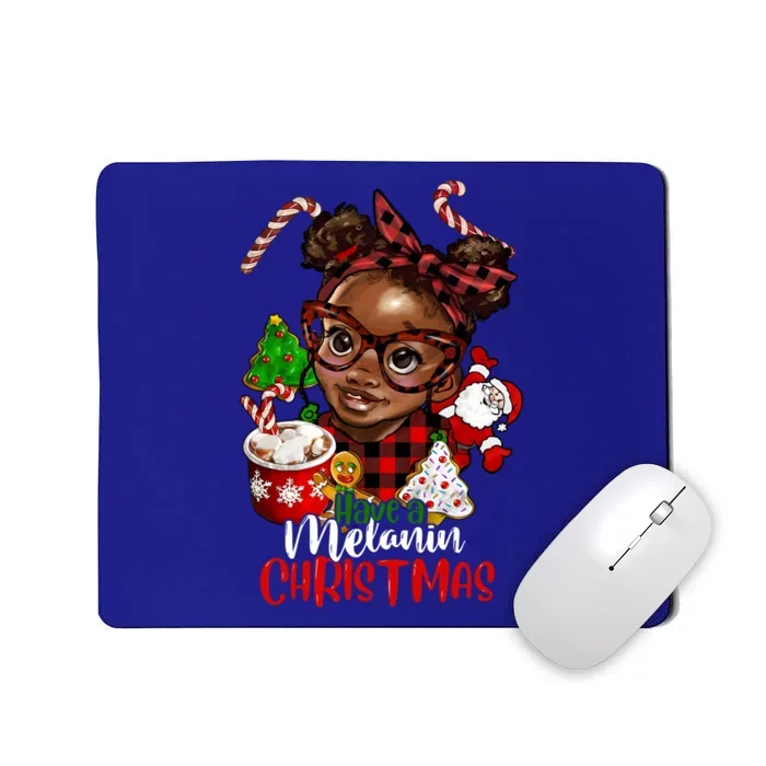 Black African American Melanin Christmas Gift Mousepad