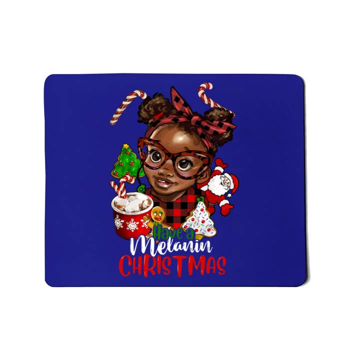 Black African American Melanin Christmas Gift Mousepad