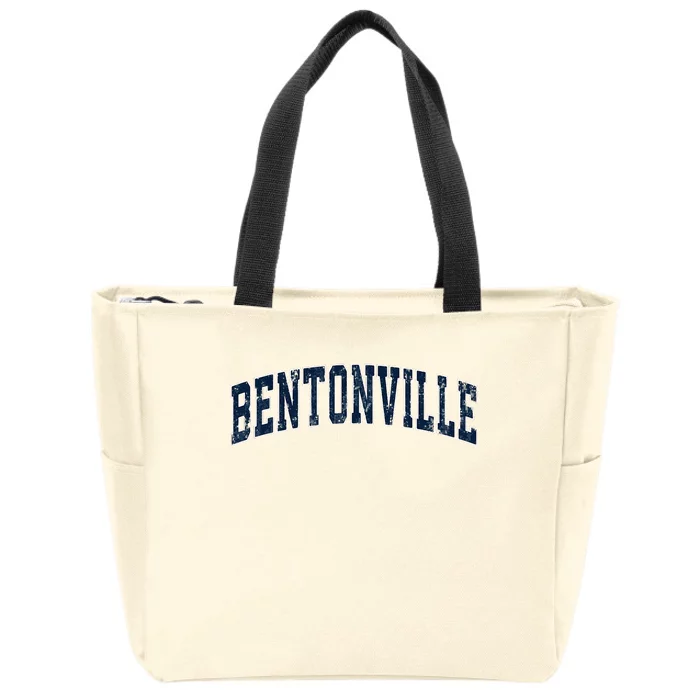 Bentonville Arkansas Ar Vintage Sports Design Zip Tote Bag