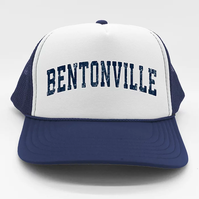 Bentonville Arkansas Ar Vintage Sports Design Trucker Hat