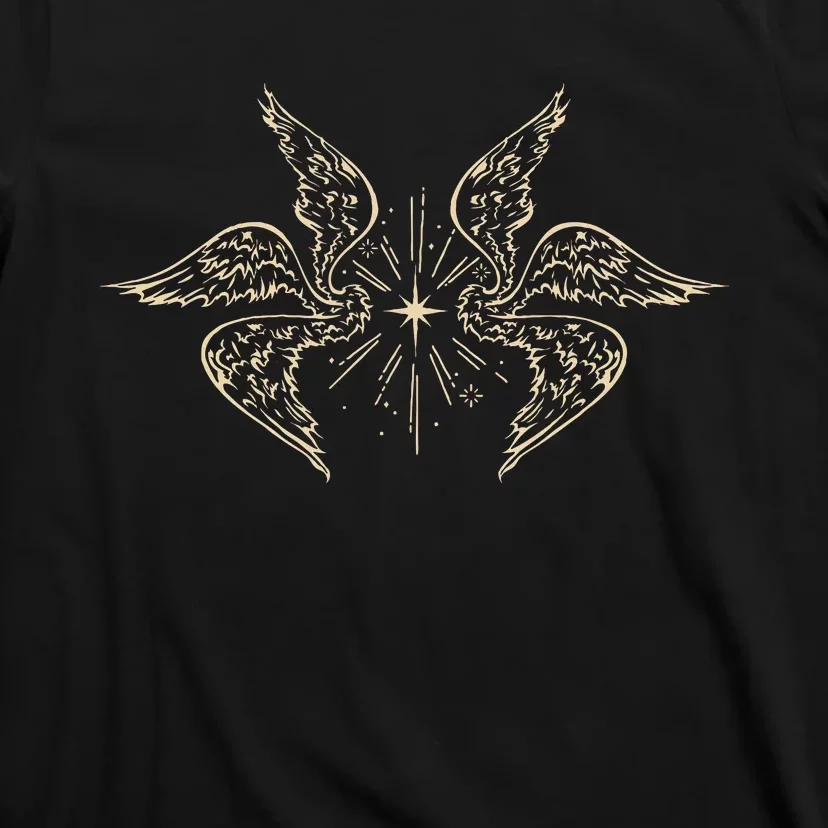 Biblically Accurate Archangel Wings Star Emo Alt Goth T-Shirt